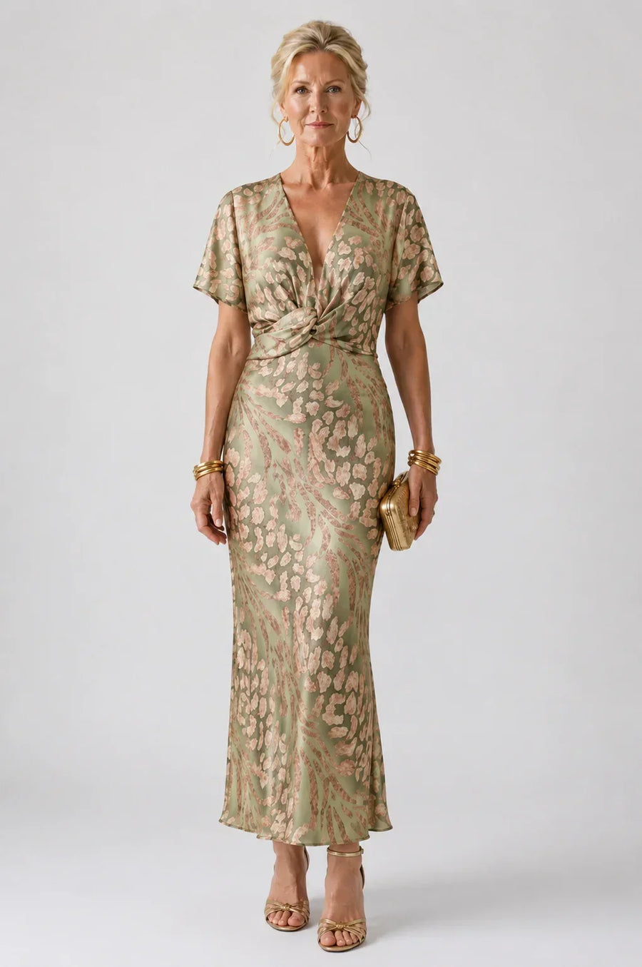 Anastasia™ | Elegant Floral Tummy Flattering Maxi Dress
