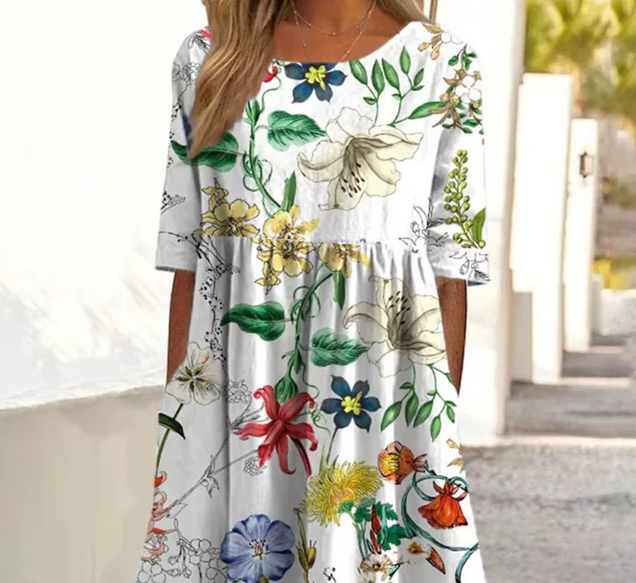 Maren™ | Tummy-Flattering Floral Maxi Dress